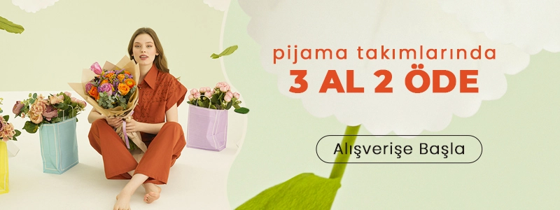 Pijama Takımlarında 3 Al 2 Öde