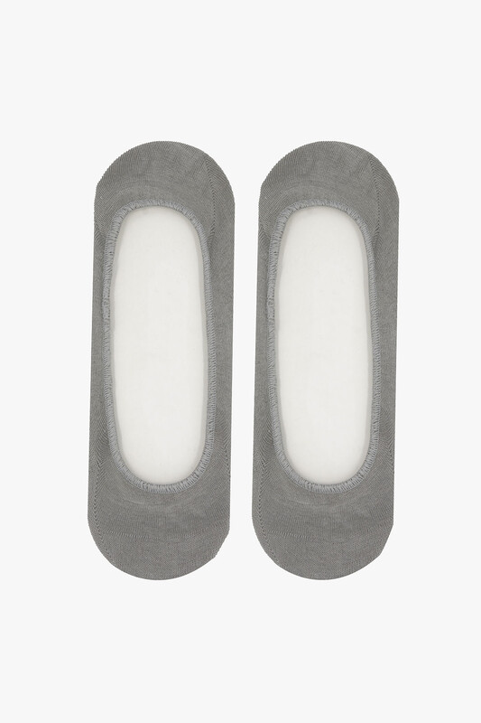 Açık Gri Unisex Coton Babet Çorap 