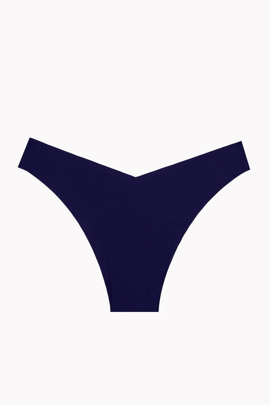 Açık Haki Mavi Lacivert 3'lü Lazer İz YapmazV Shape Brazillian Külot - NBB