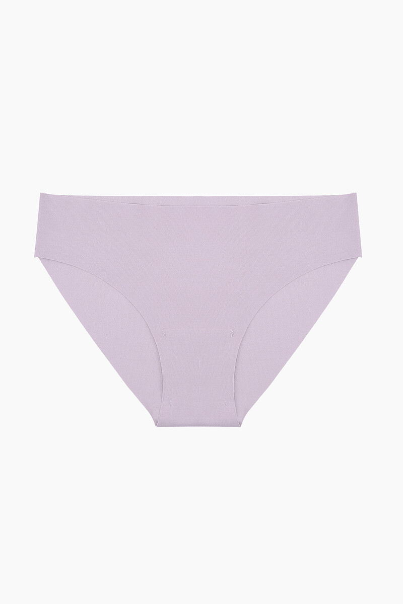 Açık Pembe Gül Kurusu Açık Kahve 3'lü Lazer Kesim İz Yapmaz Basic Külot - 3