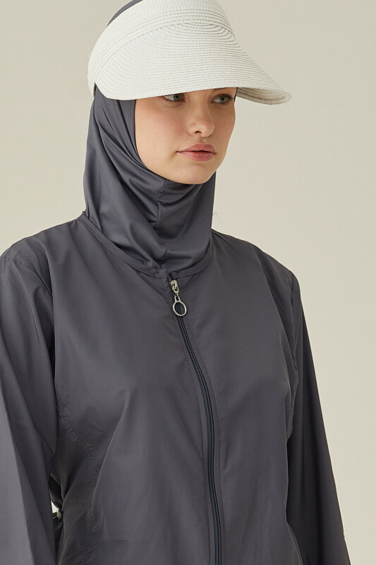 Antrasit Modern Tesettür Mayo - NBB