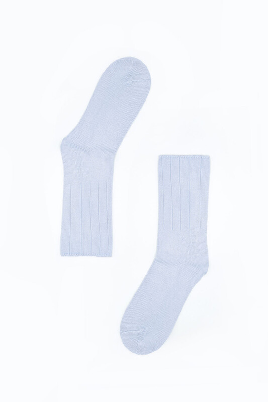 Bebe Mavisi Derby Soket Çorap - Thumbnail