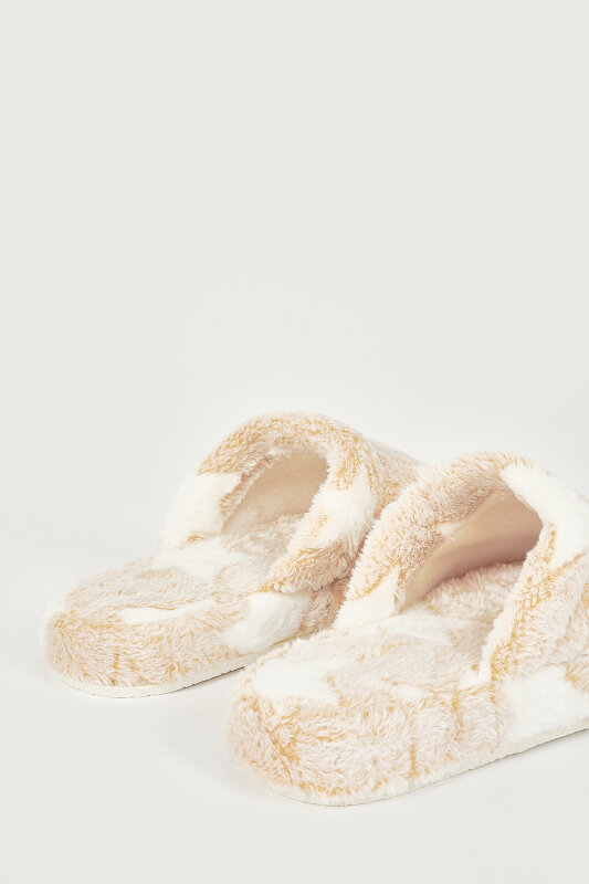 Bej Yıldızlı Atom Ev Terliği - NBB