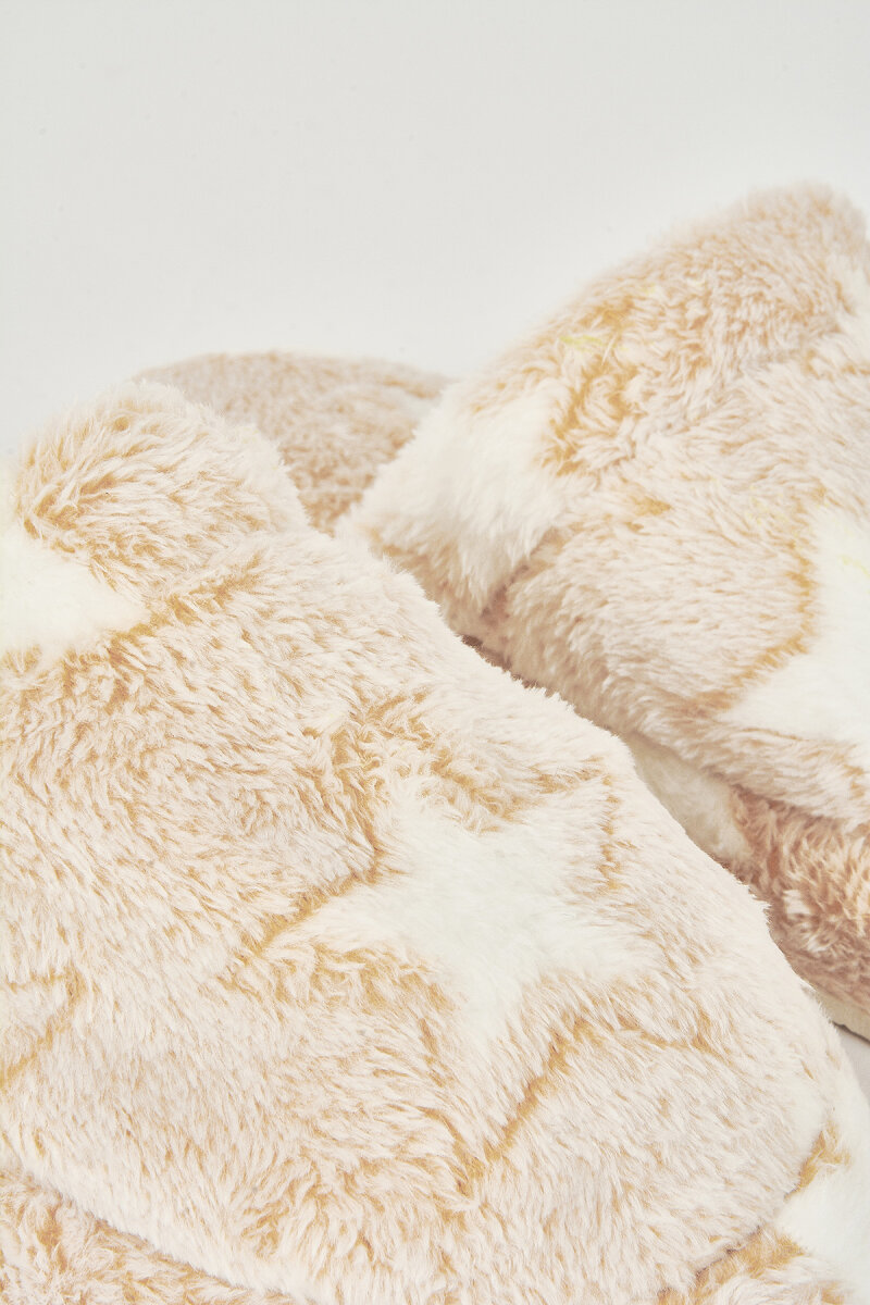 Bej Yıldızlı Atom Ev Terliği - 2