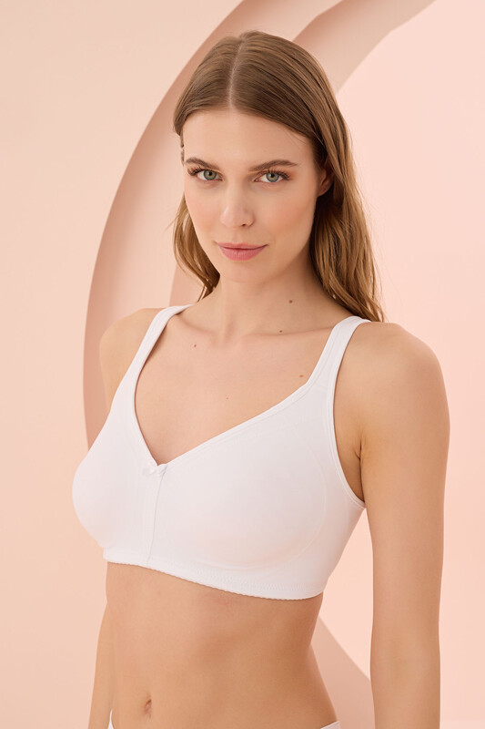 Beyaz Dubleli Mikro Toparlayıcı Sütyen - NBB