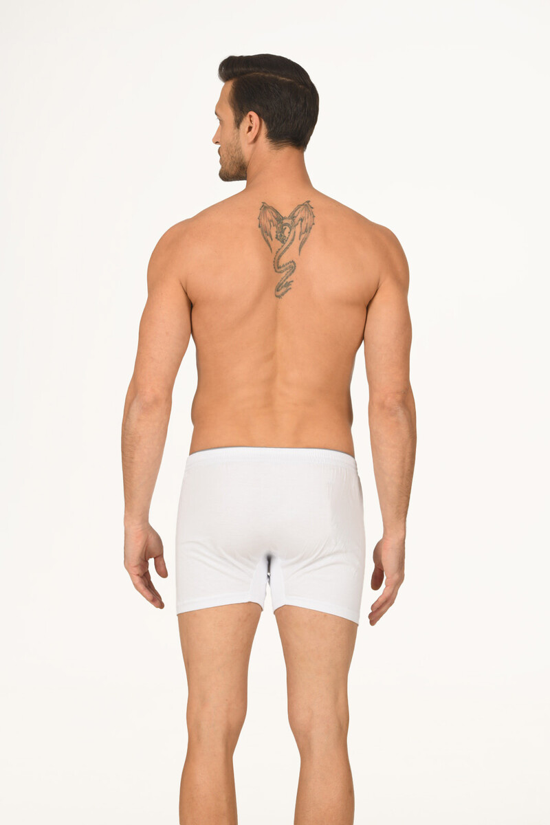 Beyaz Lighten Up Düğmeli Boxer - 2