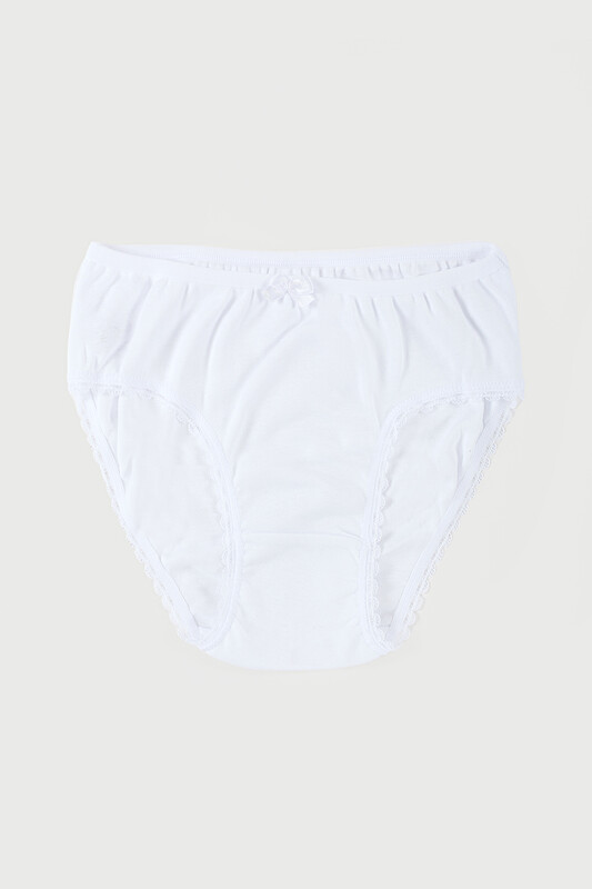 Beyaz Ribana Kız Çocuk Slip Külot - NBB