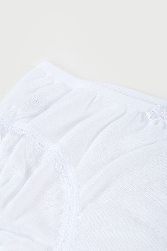 Beyaz Ribana Kız Çocuk Slip Külot - NBB