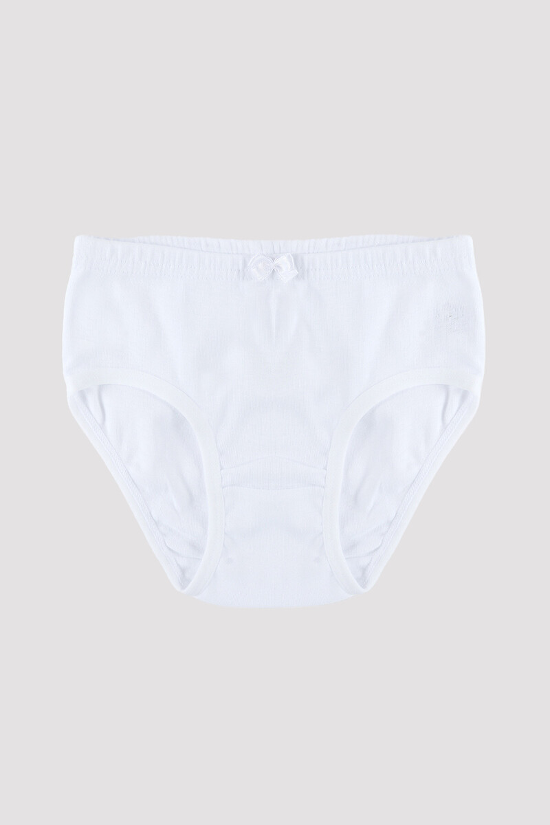 Beyaz Ribanalı Kız Çocuk Slip Külot - 1