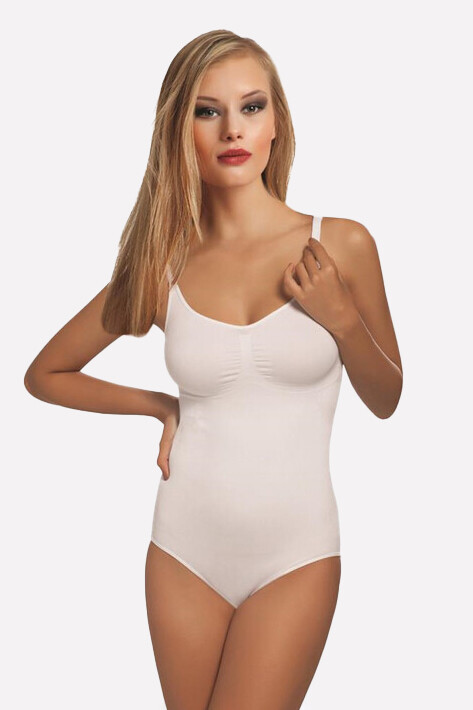Beyaz Seamless Toparlayıcı Çıtçıtlı Body - 1