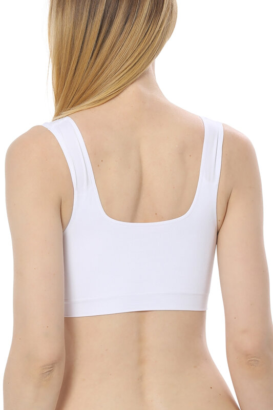 Beyaz Seamless Yarım Büstiyer - NBB