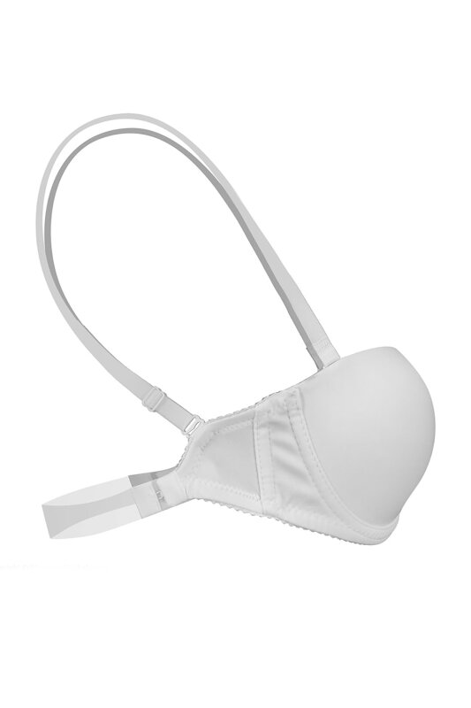 Beyaz Straplez Şeffaf Sütyen - NBB