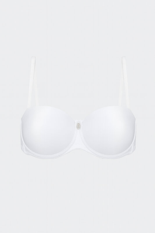 Beyaz Straplez Şeffaf Sütyen - NBB