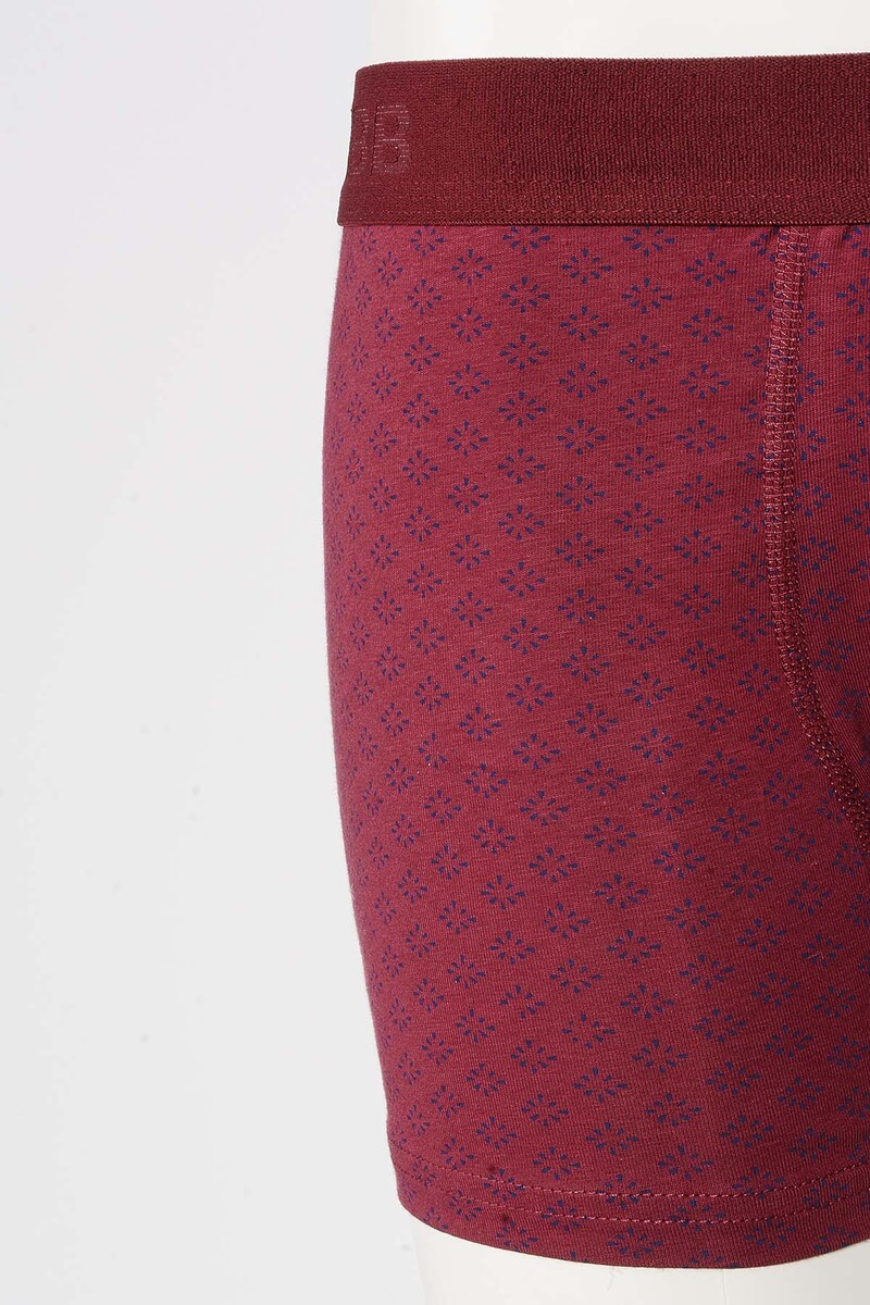 Bordo Baklava Desen Boxer - 2
