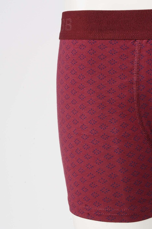 Bordo Baklava Desen Boxer - NBB