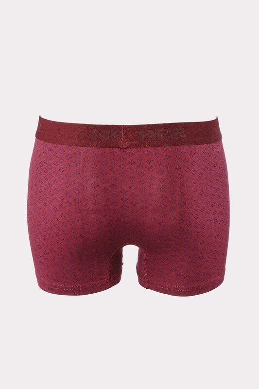 Bordo Baklava Desen Boxer - NBB