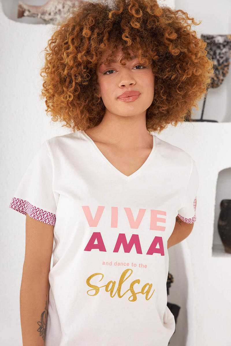 Bordo Beyaz Piramit Desen Pijama Takım - 2