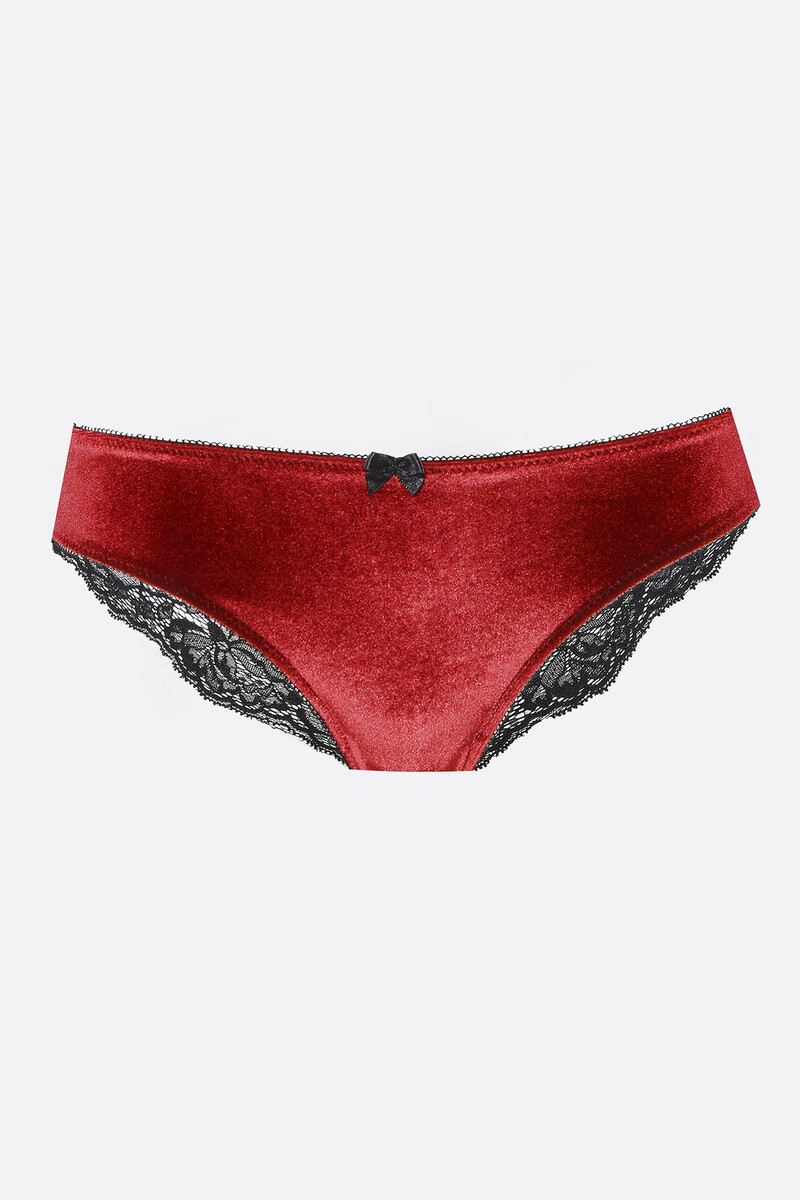 Bordo Chest Lacy Sütyen Külot Takımı - 4