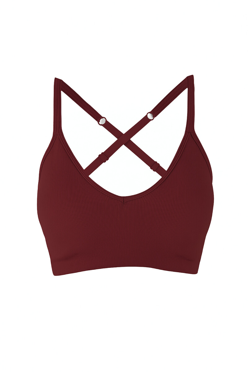 Bordo Light İnvisible V Kesim Dikişsiz Sütyen - 4