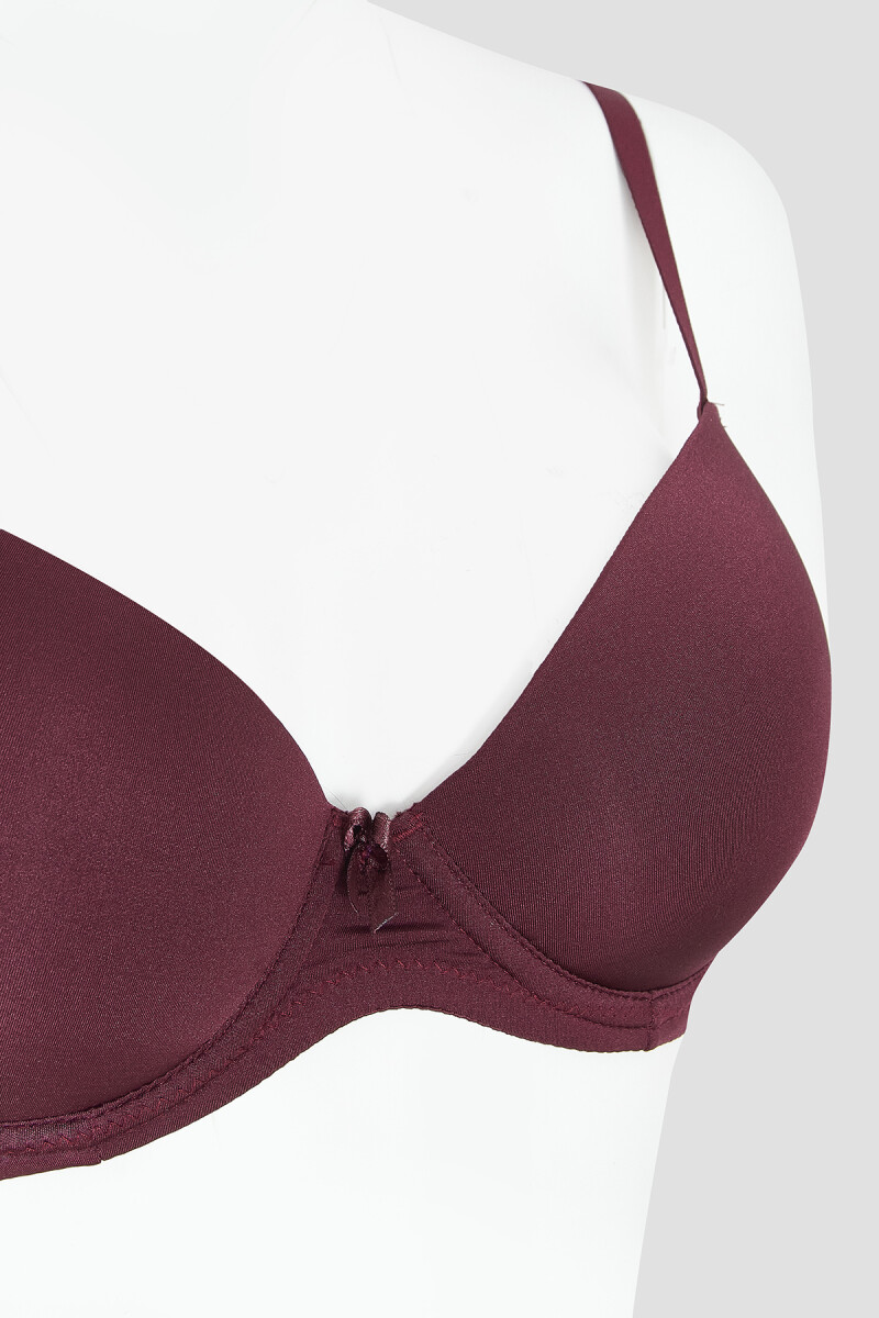 Bordo Luna Hafif Destekli Sütyen - 2