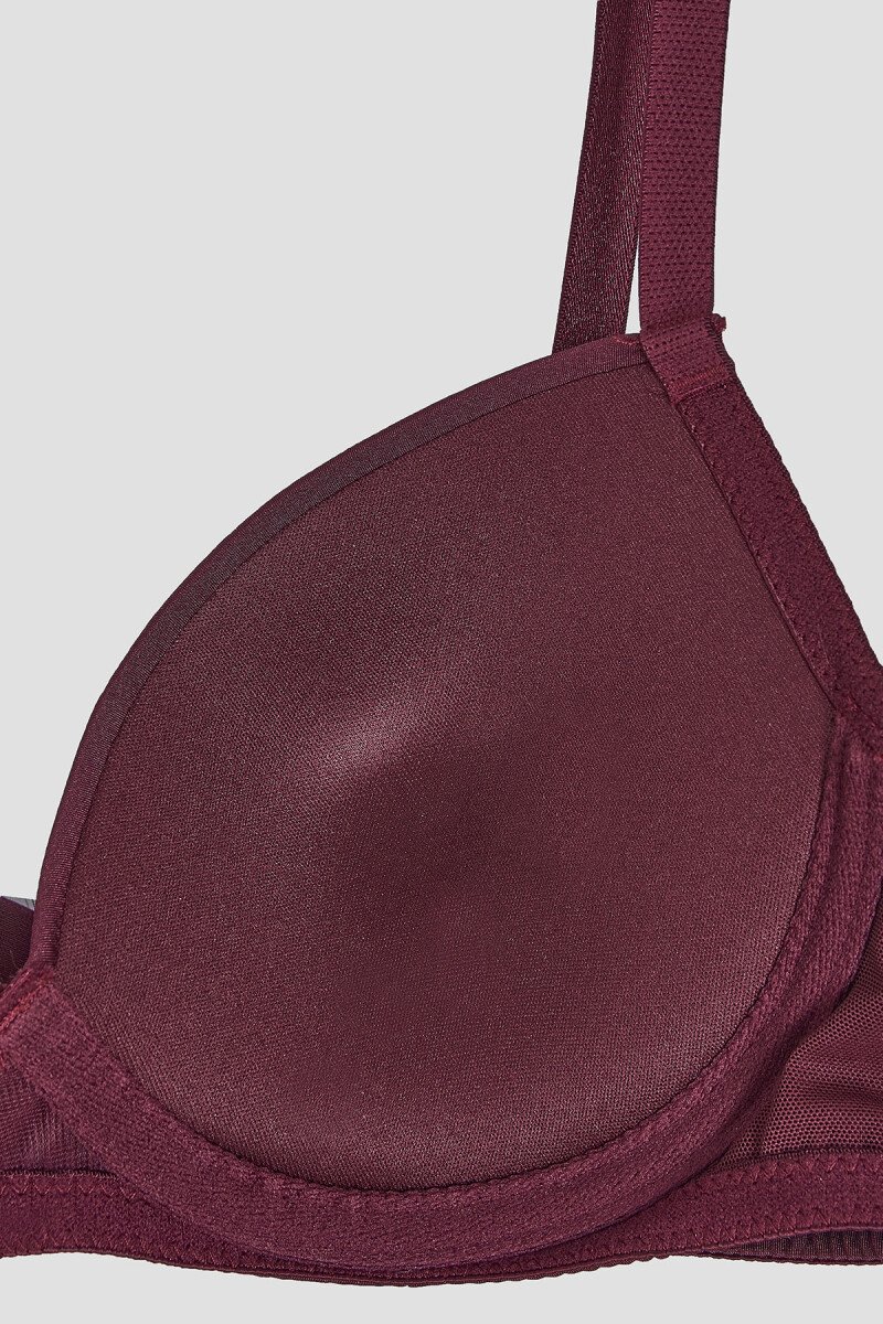 Bordo Luna Hafif Destekli Sütyen - 4