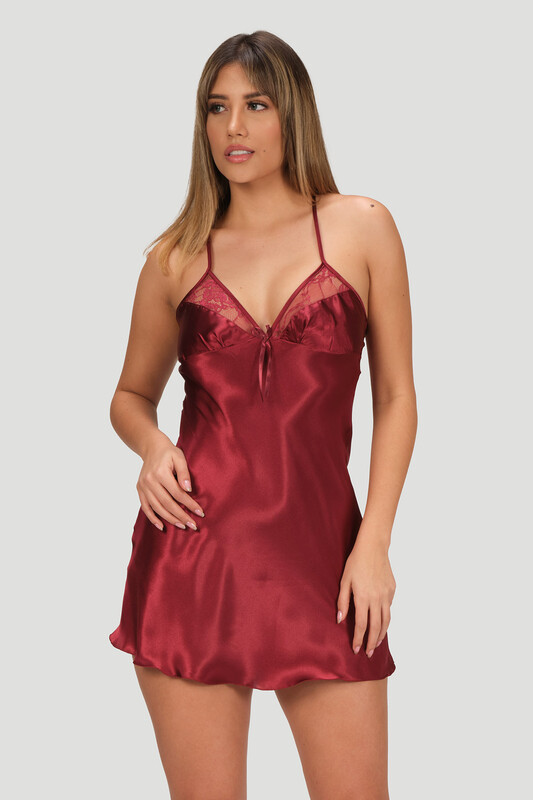 Bordo Precious Gecelik Sabahlık Takımı - NBB