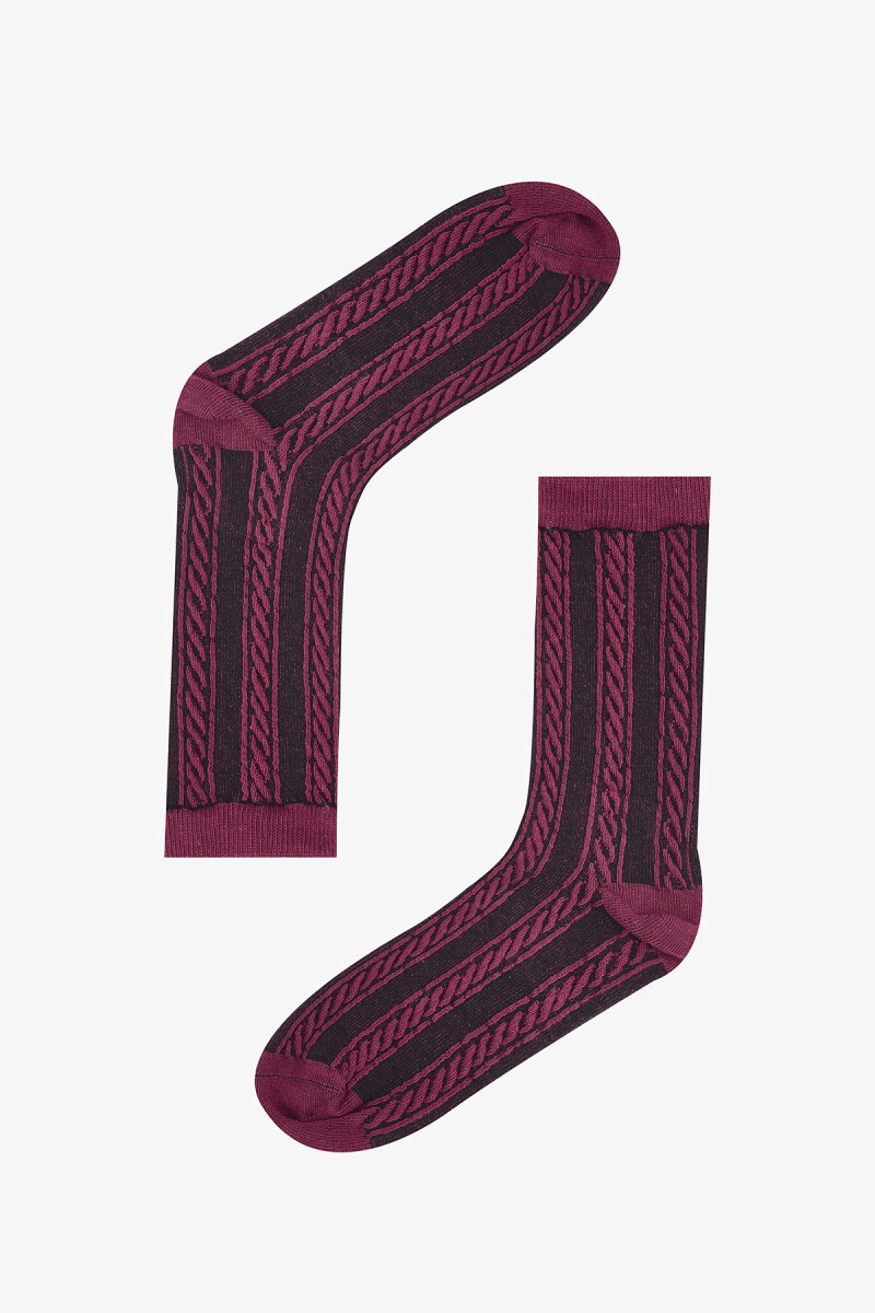 Bordo Soket Çorap - 2