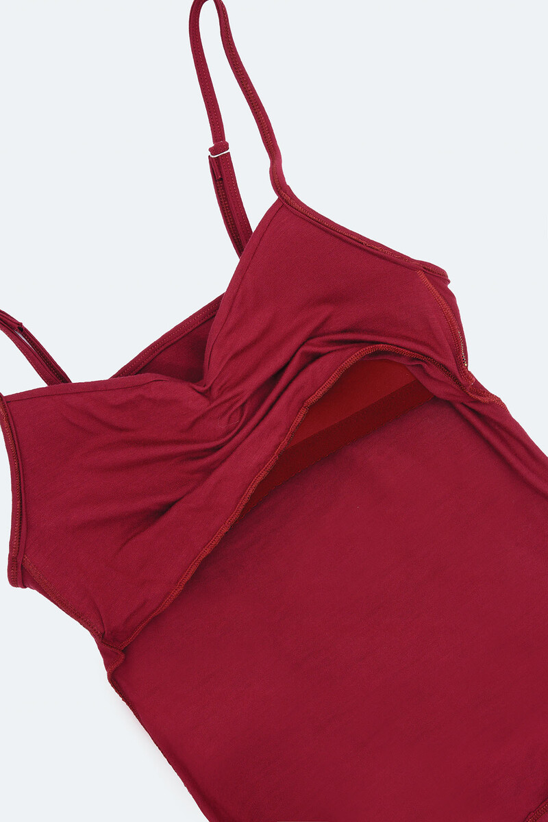 Bordo Weekend Bra Form Şort Takım - 5