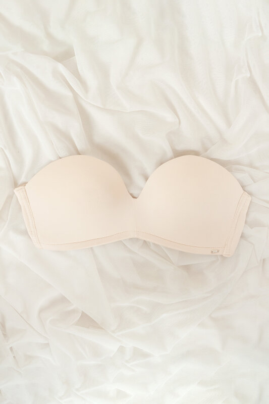 Ekru Askısız Straplez Destekli Sütyen - NBB