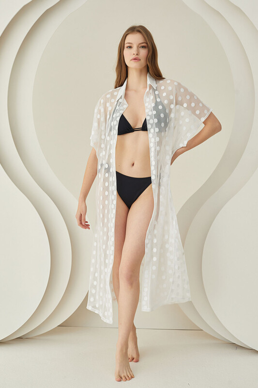 Ekru Britney Tunik Gömlek Pareo - NBB