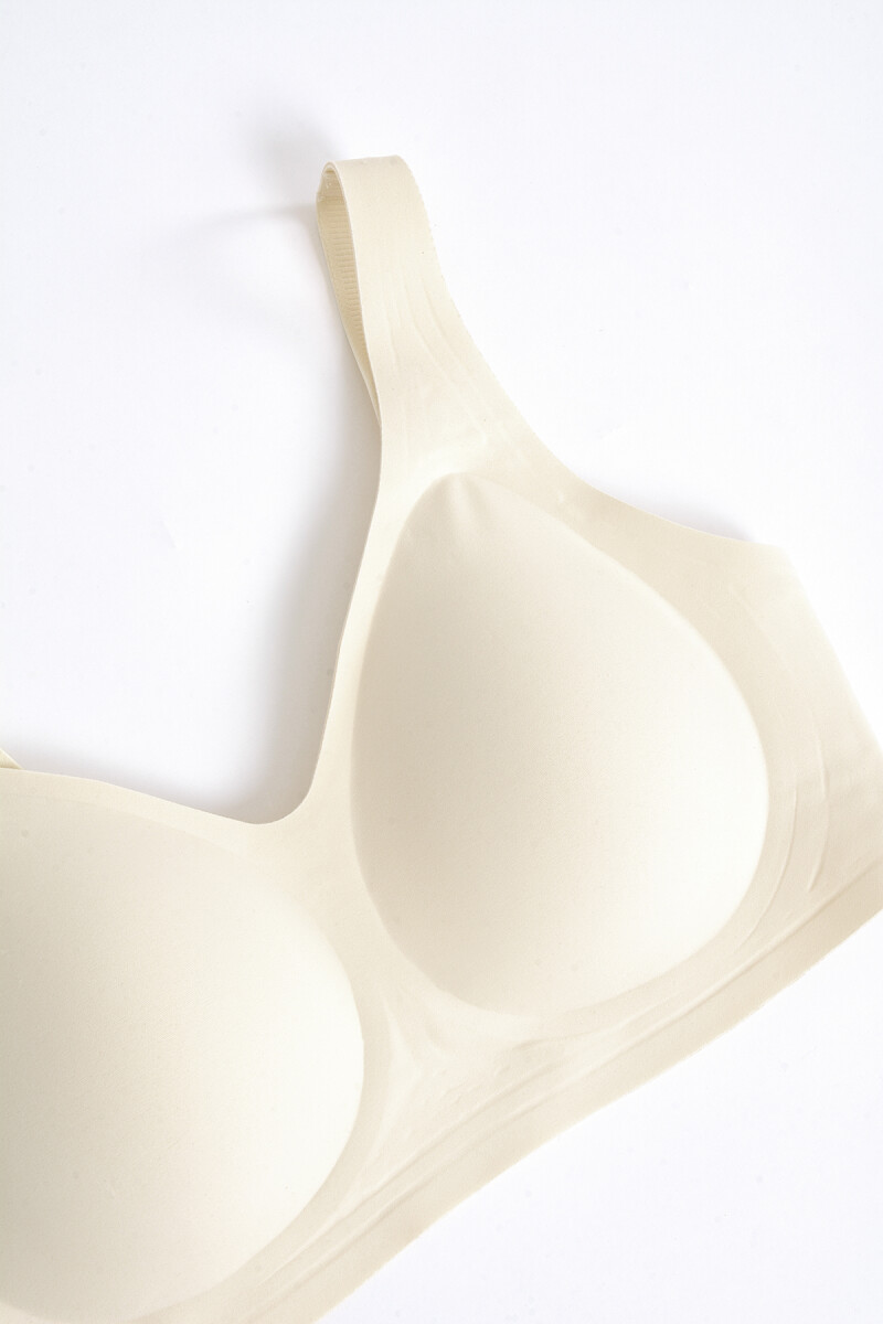 Ekru Dikişsiz Desteksiz Toparlayıcı Sütyen - 5