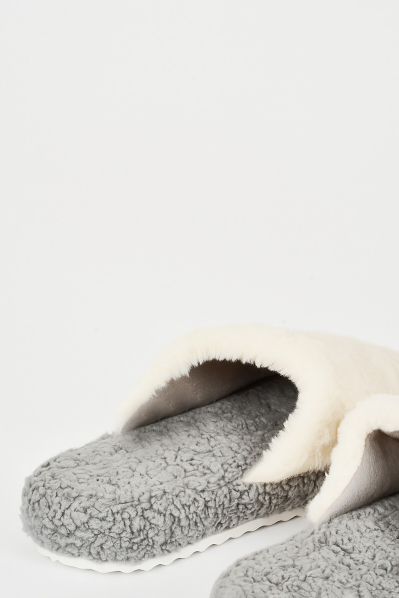 Ekru-Gri Kurbağa Ev Terliği - 3