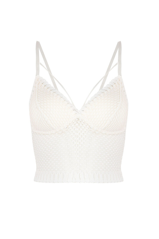Ekru Helen Fileli Bralet Sütyen 