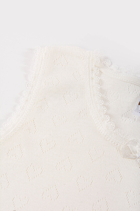 Ekru Jakarlı Kız Çocuk Atlet - NBB