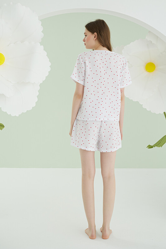 Ekru Kalpli Şortlu Önden Bağlamalı Şort Takım - NBB