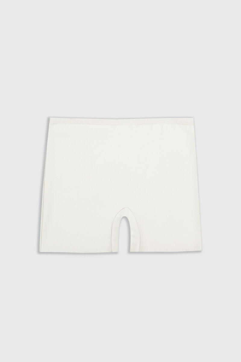 Ekru Lazer Kesim İz Yapmaz Short - 1