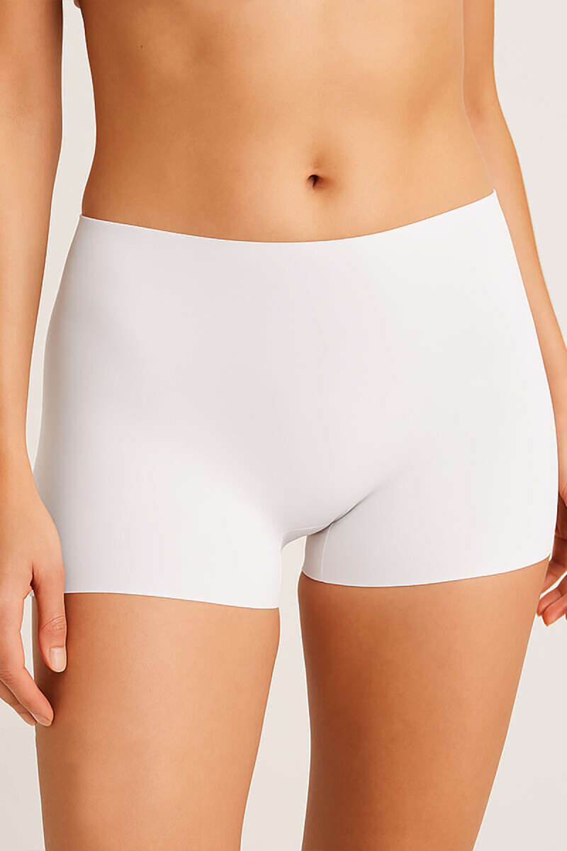 Ekru Lazer Kesim İz Yapmaz Short - 1