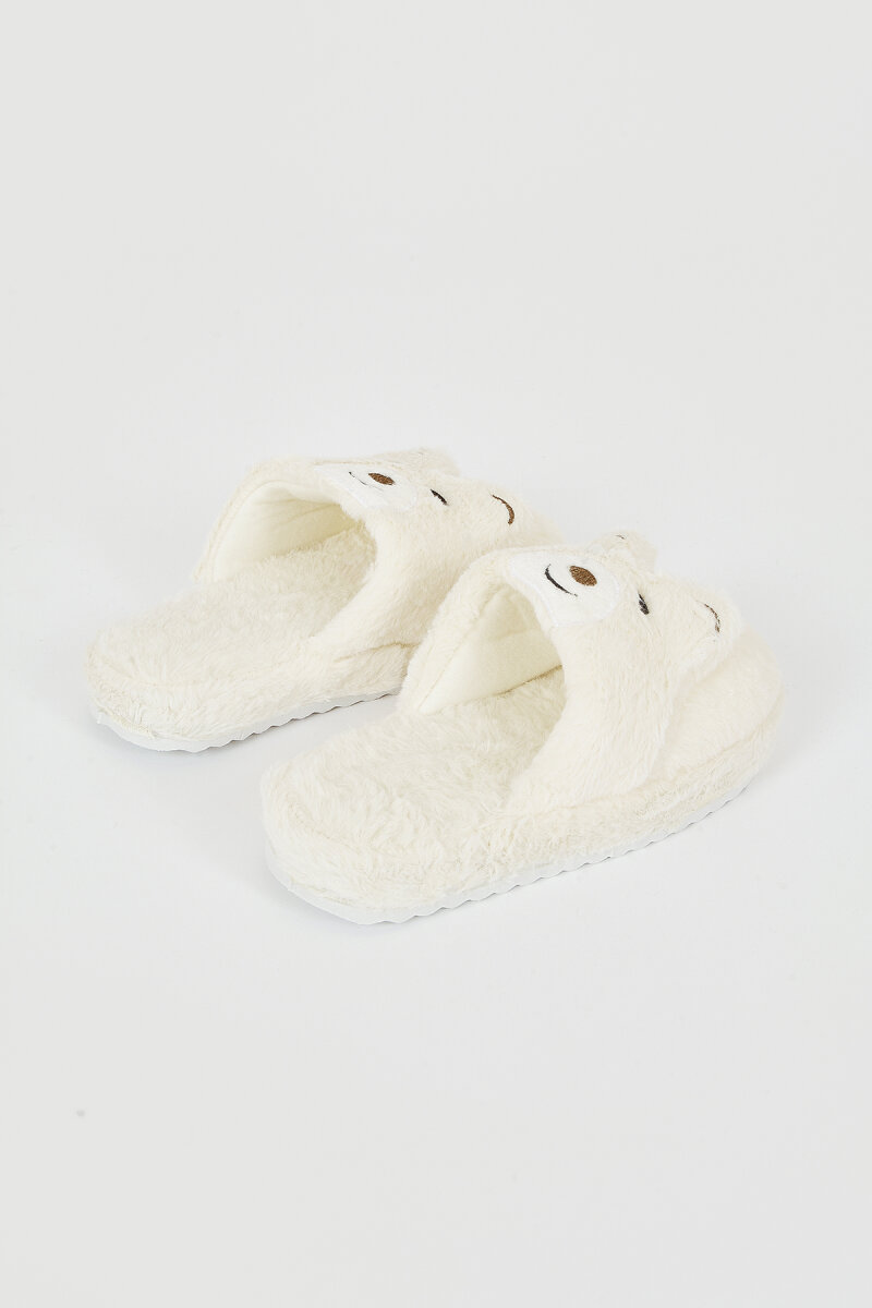 Ekru Pandalı Ev Terliği - 3