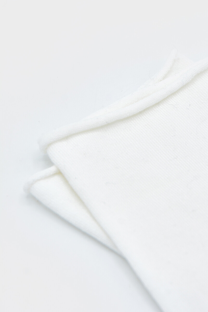 Ekru Simple Bambu Soket Çorap - 2