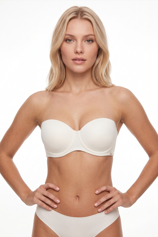 Ekru Soft Straplez Tek Sütyen - NBB