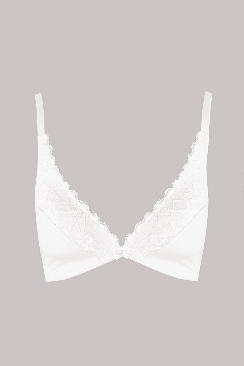 Ekru Tulipa Desteksiz Üçgen Sütyen - 3