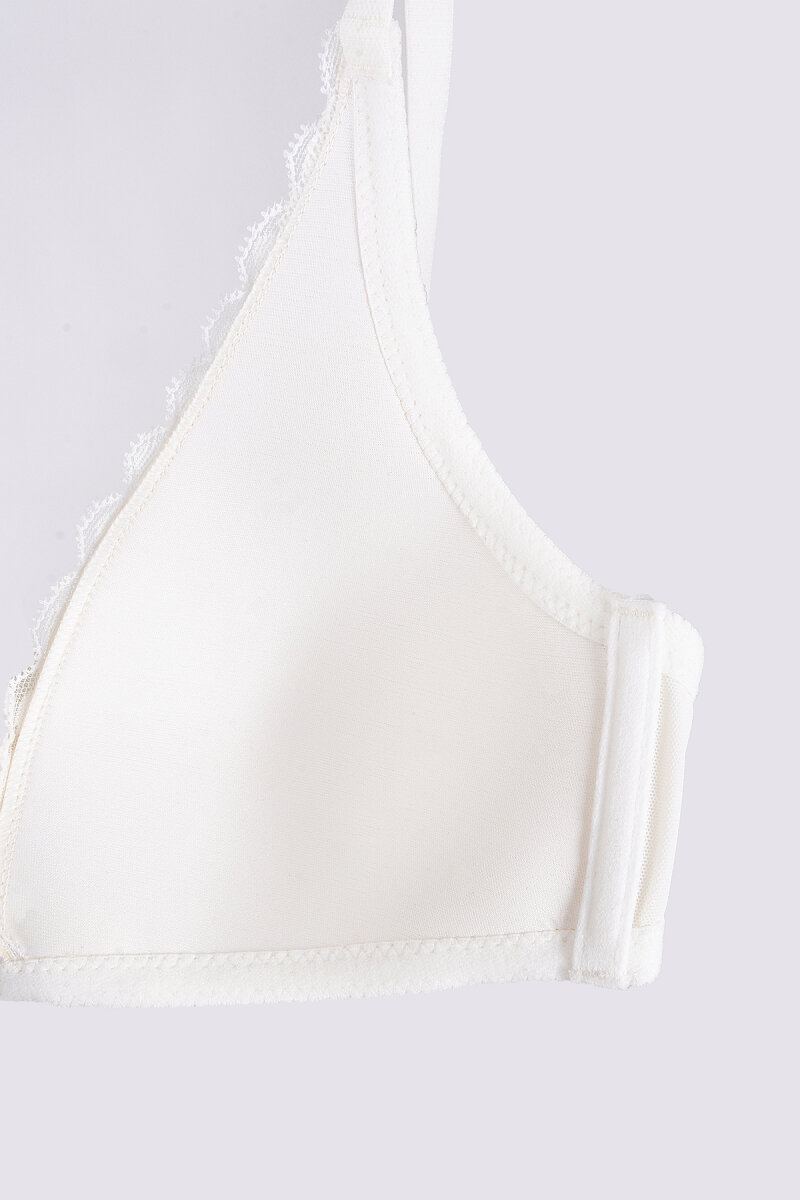 Ekru Tulipa Desteksiz Üçgen Sütyen - 4