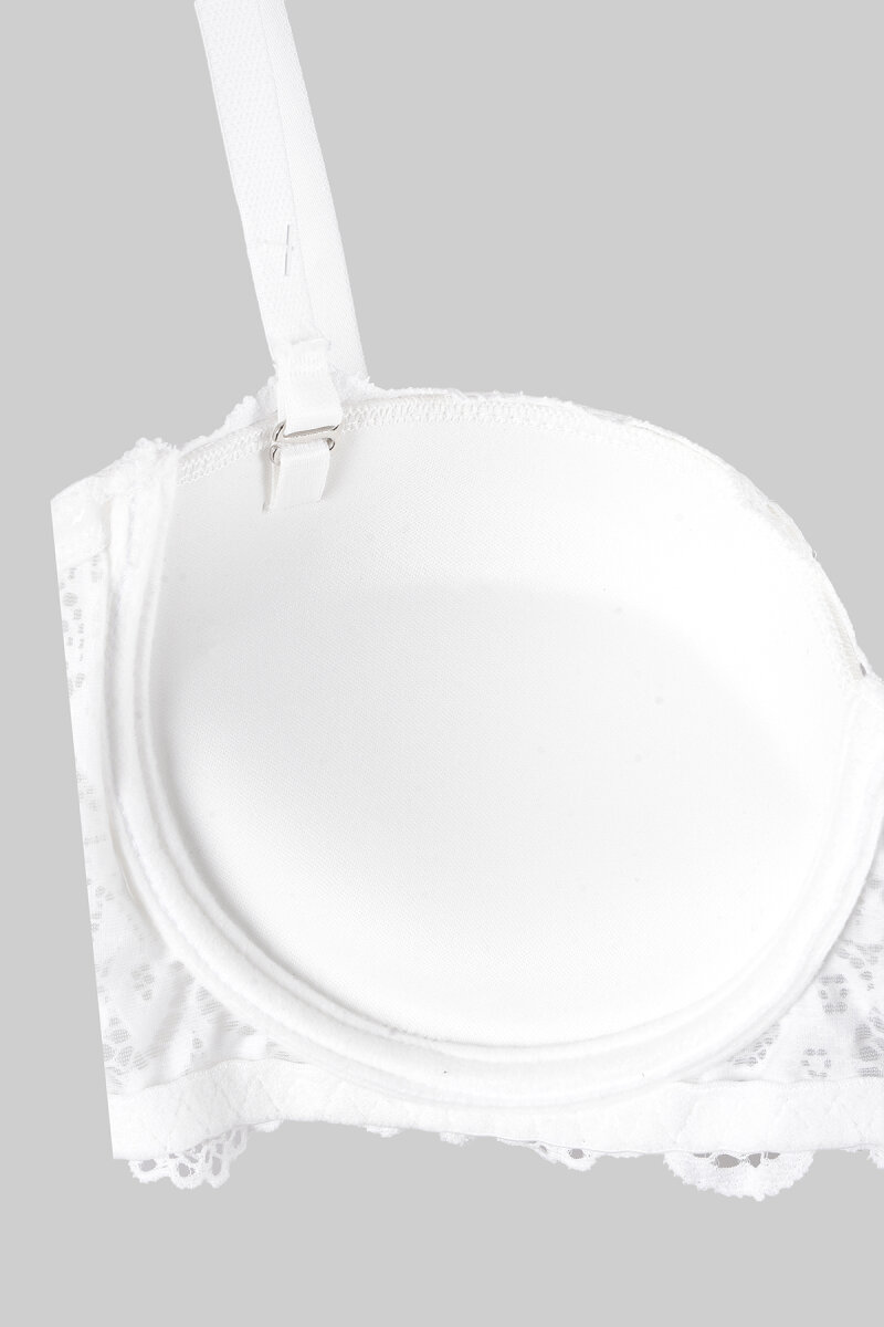 Ekru Valencia Straplez Dolgulu Sütyen - 5