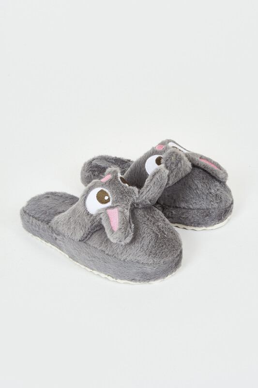 Füme Tavşanlı Ev Terliği - NBB