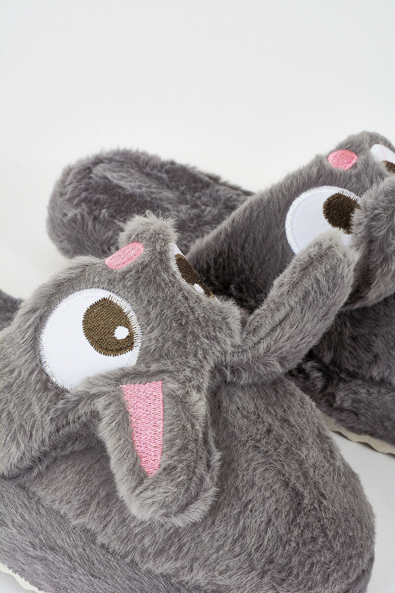 Füme Tavşanlı Ev Terliği - 2