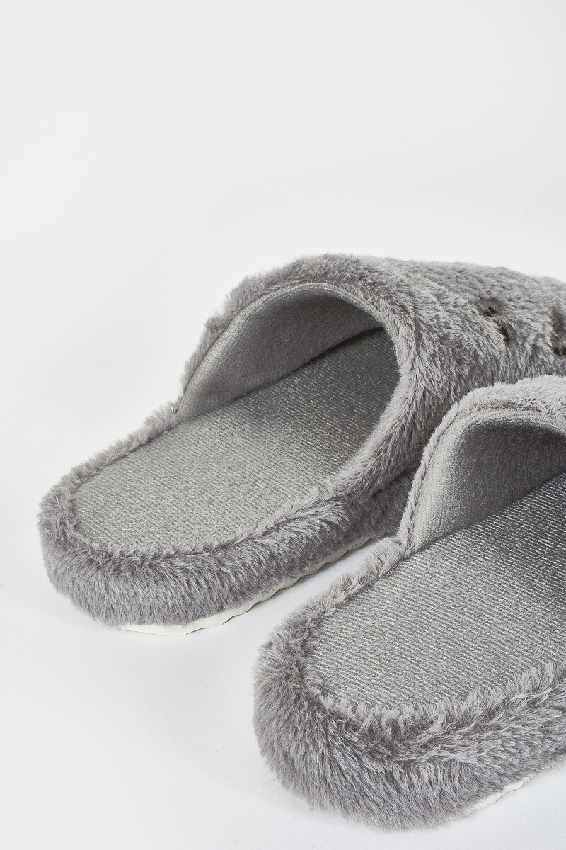 Füme Yandan Ayıcıklı Ev Terliği - 3