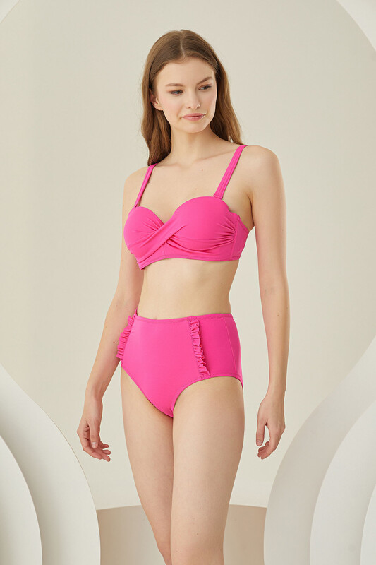 LOYA - Fuşya Beauty From Straplez Tek Üst Bikini (1)