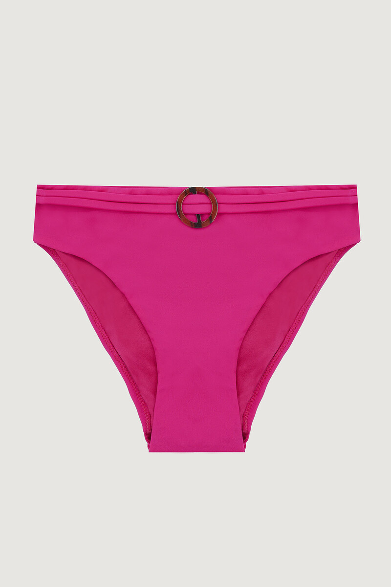 Fuşya Halka Detay Tek Alt Bikini - 1