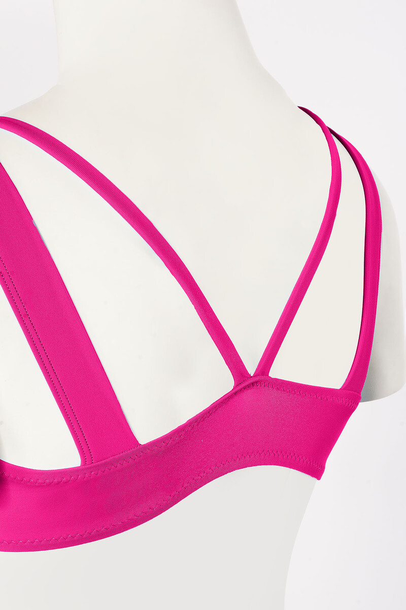 Fuşya Halter Tek Üst Bikini - 2