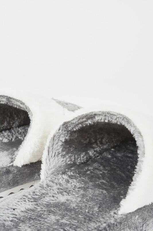 Gri Eğlenceli Figür Ev Terliği - NBB